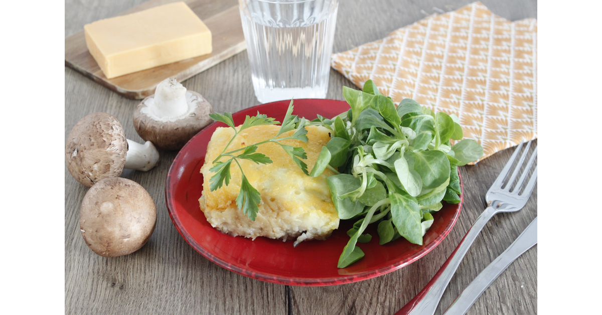 Gratin végétarien façon brandade Vuna aux champignons