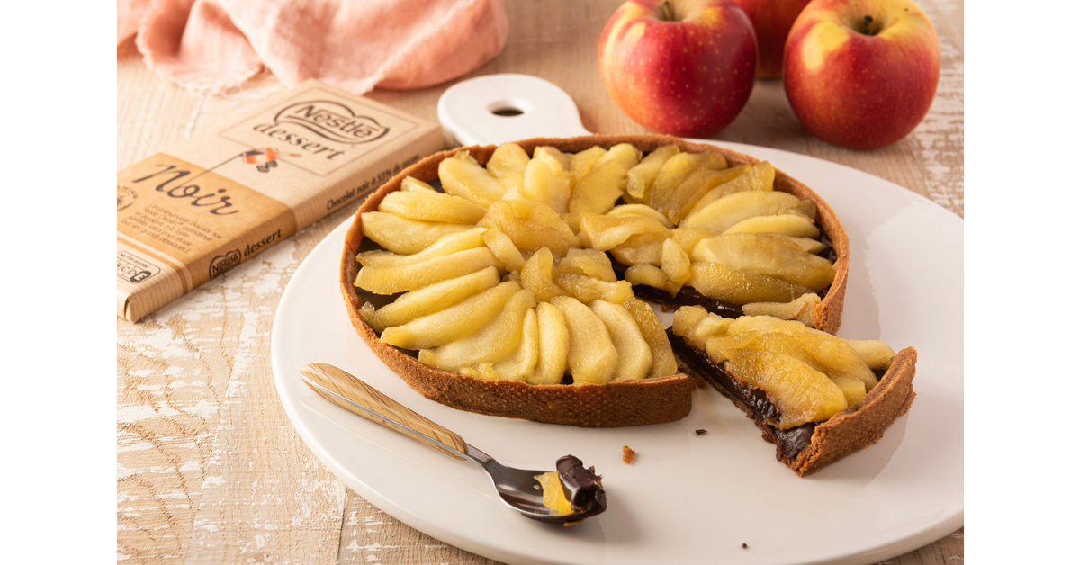 Tarte aux pommes et chocolat