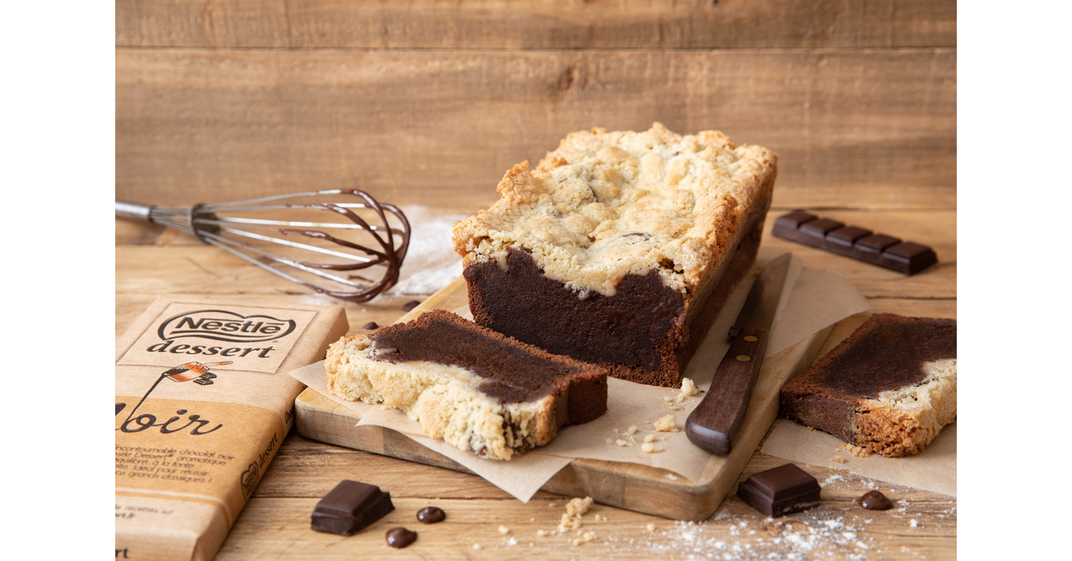 Crumble cake au chocolat noir