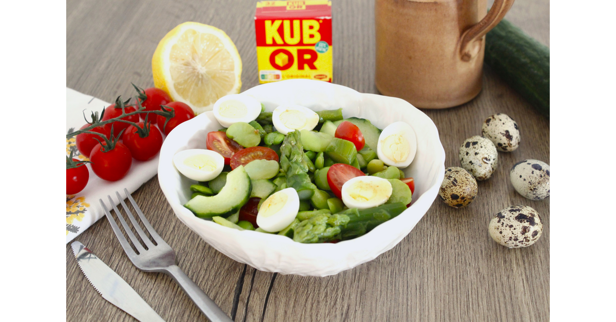 Salade de fèves et légumes printaniers