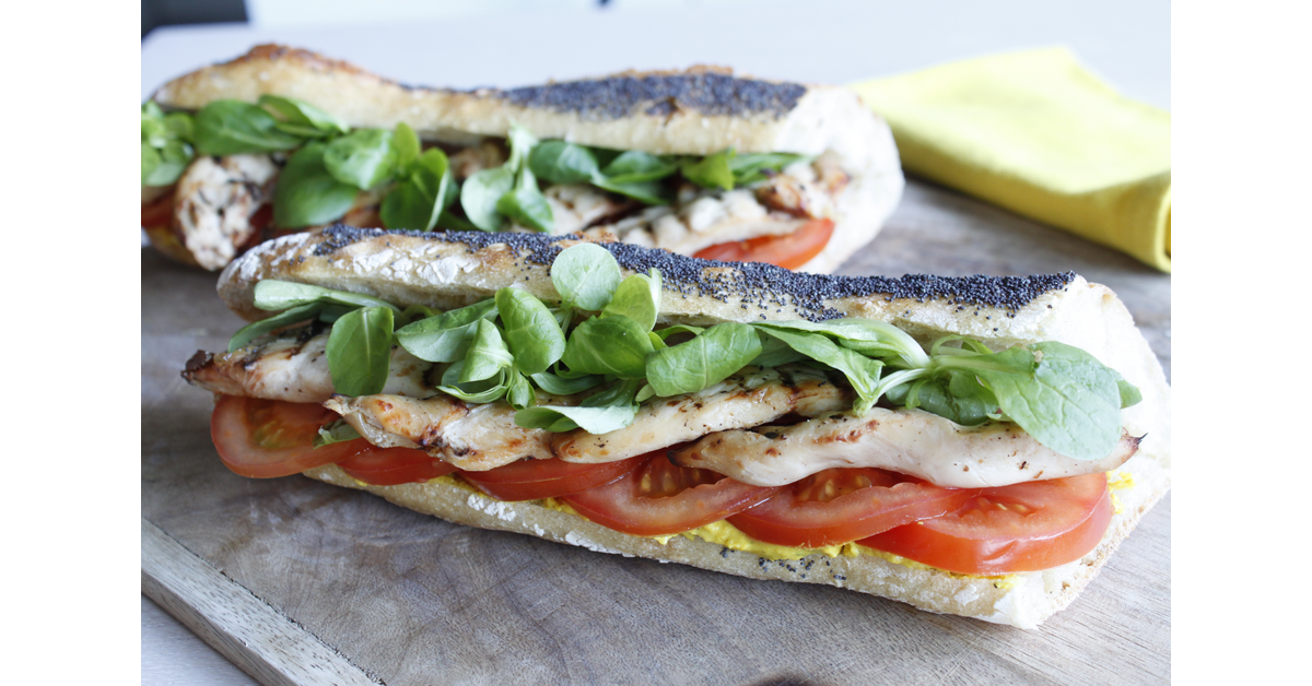 Sandwich poulet curry