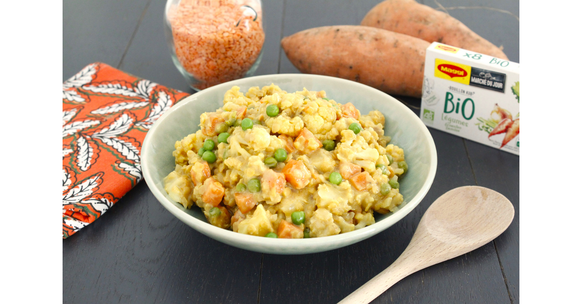 Dahl de patate douce et chou fleur