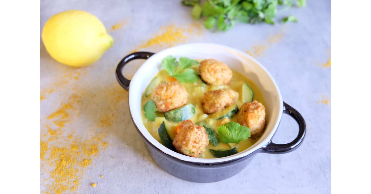 Curry de boulettes aux légumes