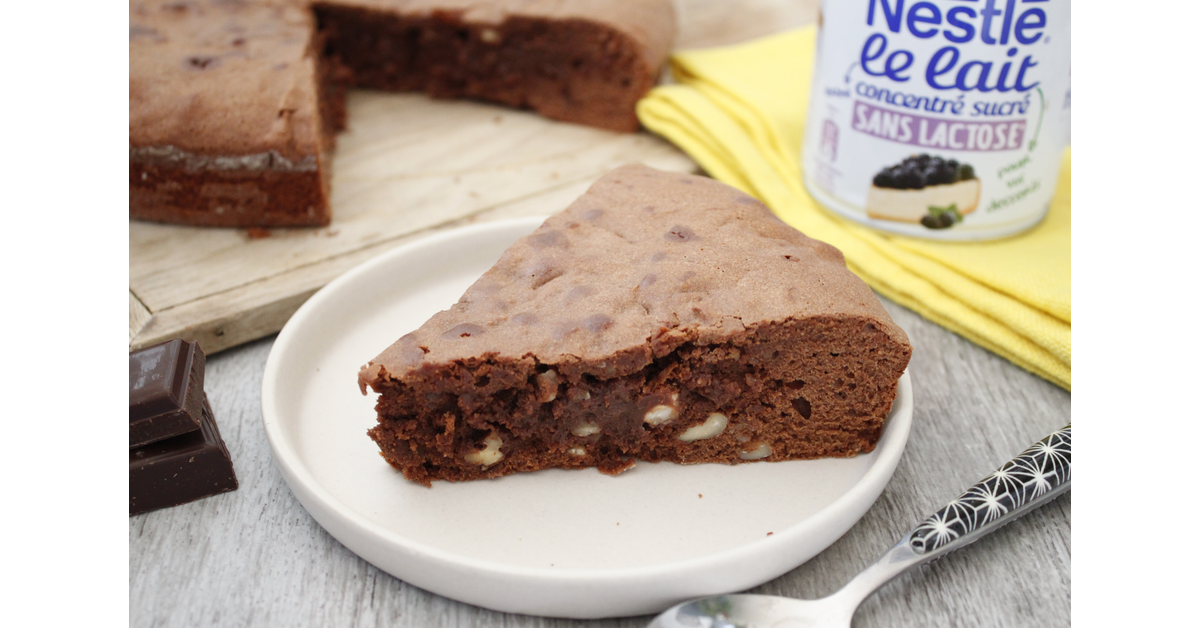 Moelleux au chocolat et noix sans lactose