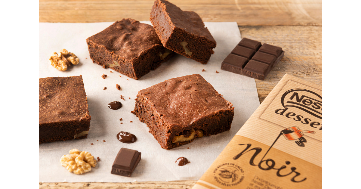 Brownies fondants aux noix