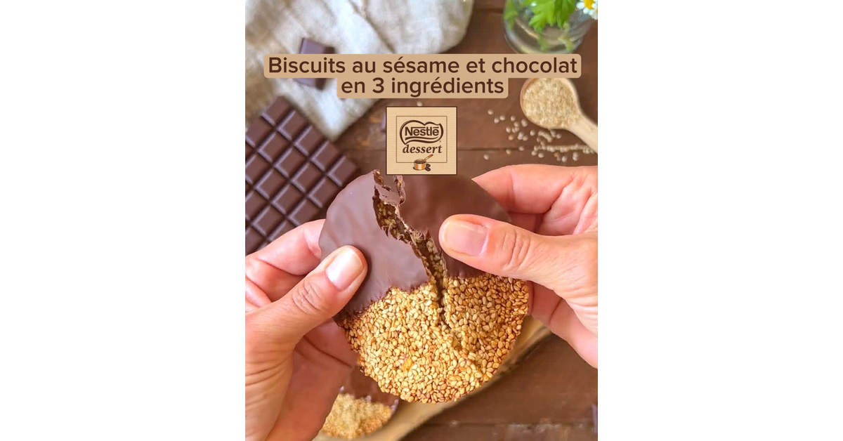 Biscuits au chocolat en 3 ingrédients