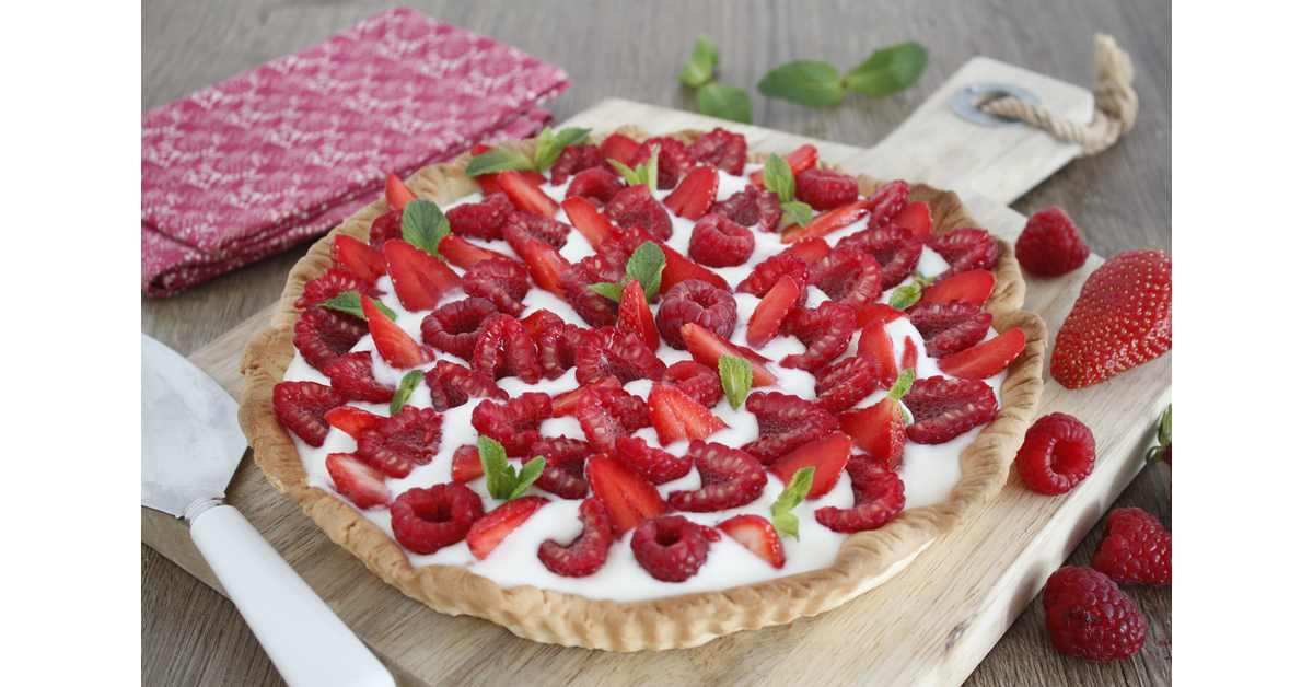 Tarte fruits rouges et citron au lait concentré