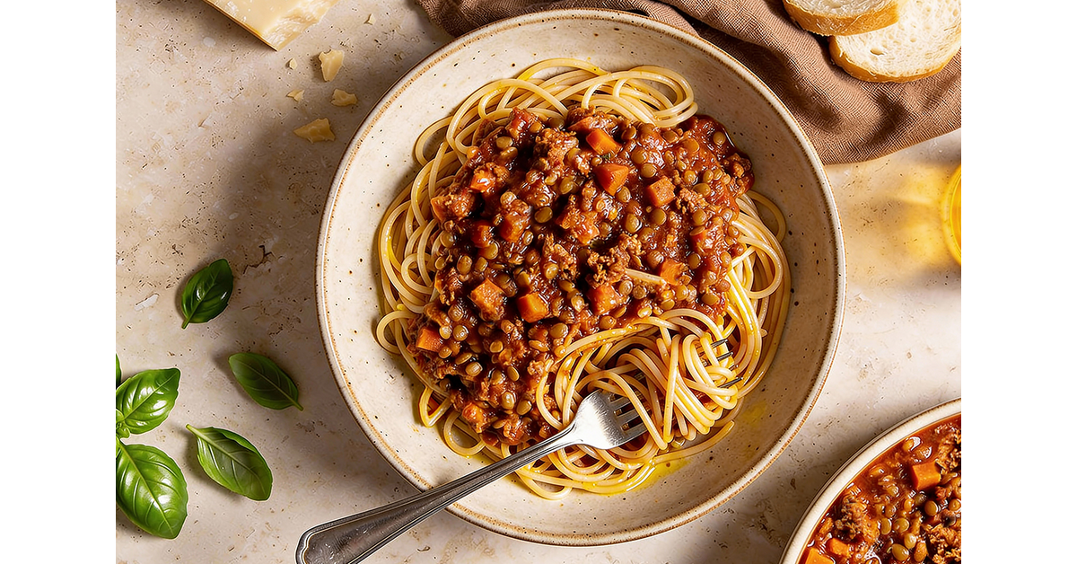Bolognaise de lentilles végane