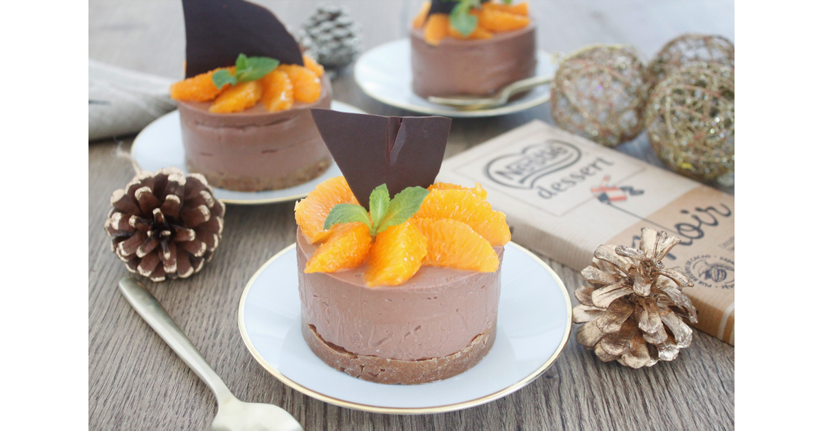Cheesecake de Noël chocolat speculoos clementines