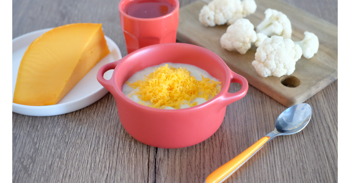 Recette velouté de chou fleur au cumin et mimolette pour bébé