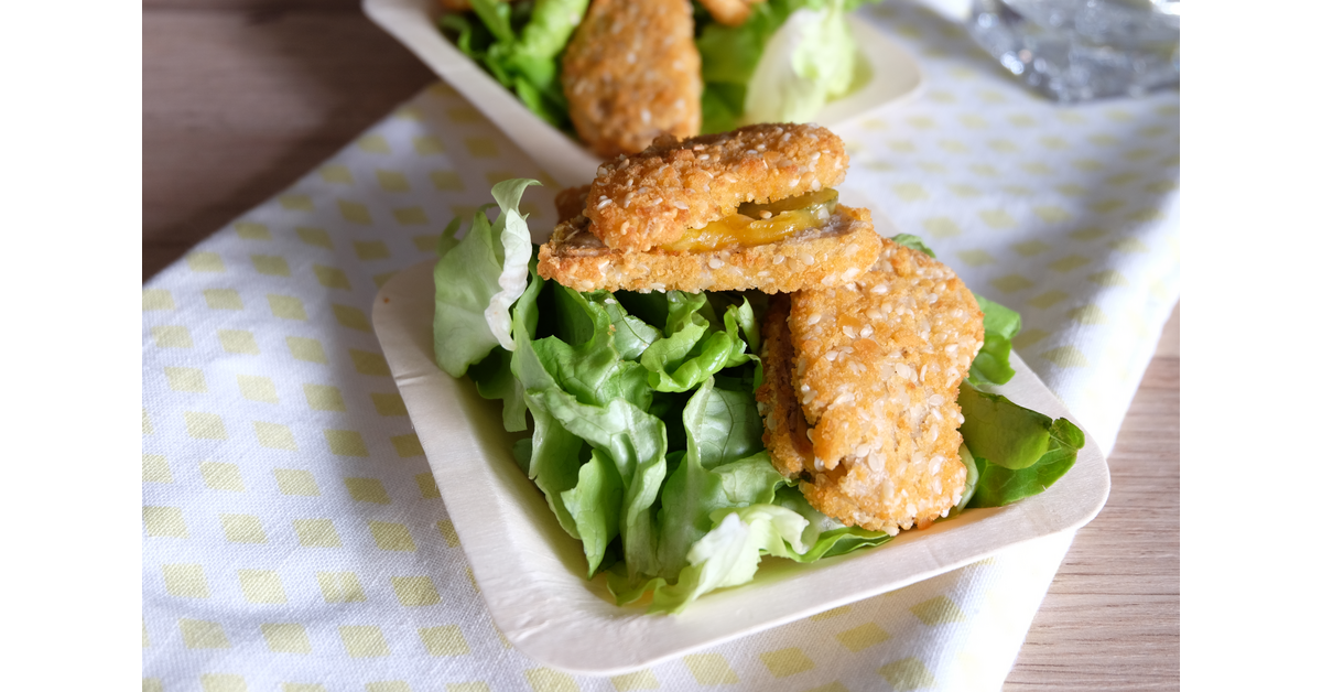 Nuggets soja, cheddar, cornichons Actifry