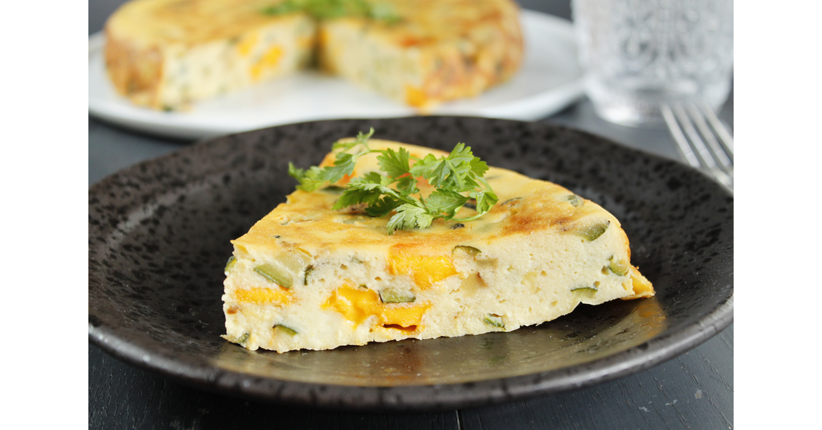 Flan courgettes mimolette sans farine