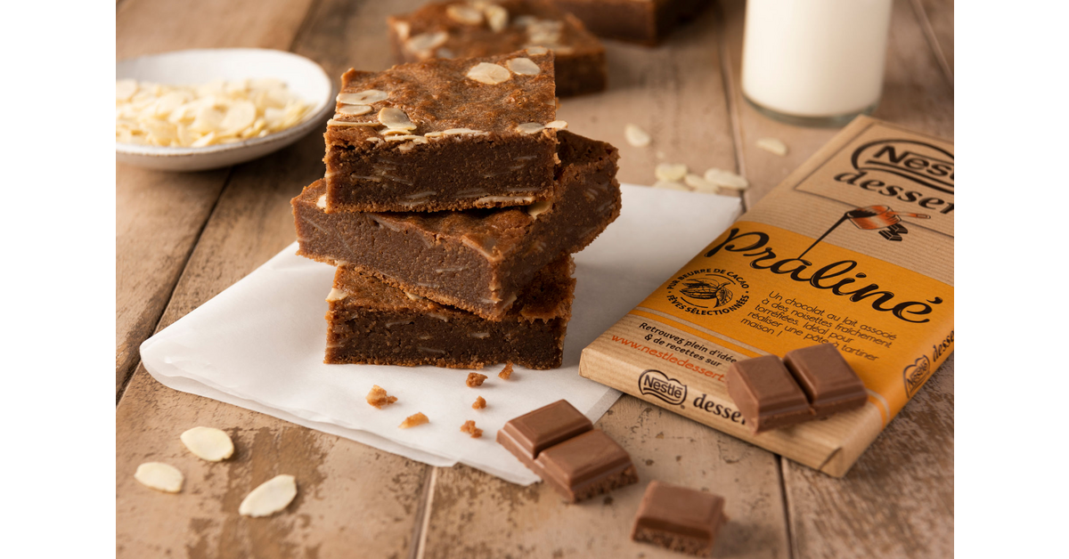 Brownie au chocolat praliné