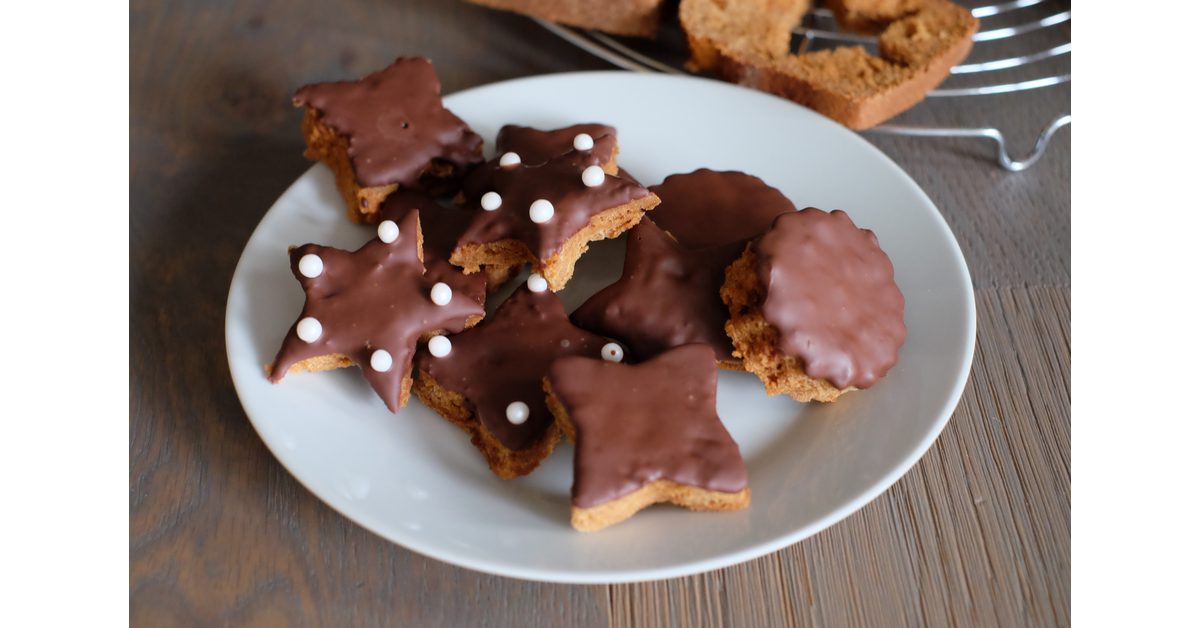 Pain d'épices glacés au chocolat