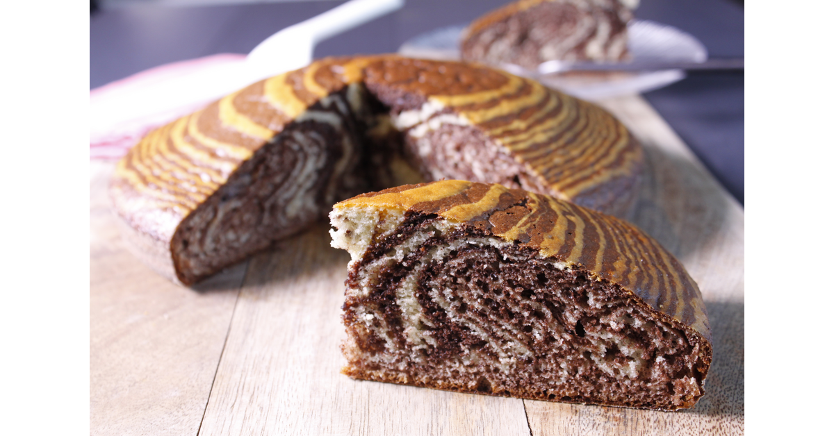 Zebra cake au lait concentré