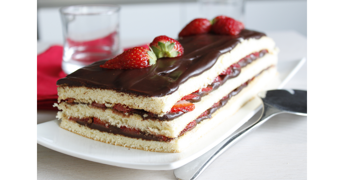 Fraisier au chocolat
