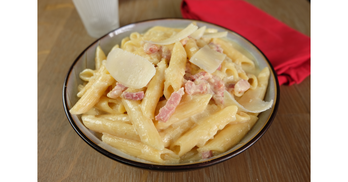Penne au jambon et parmesan au Cookeo