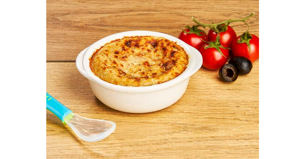 Gratin à la tomate aux olives pour bébé