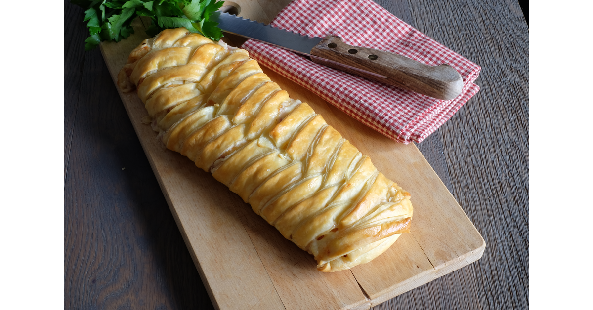 Feuilleté tressé raclette et lardons