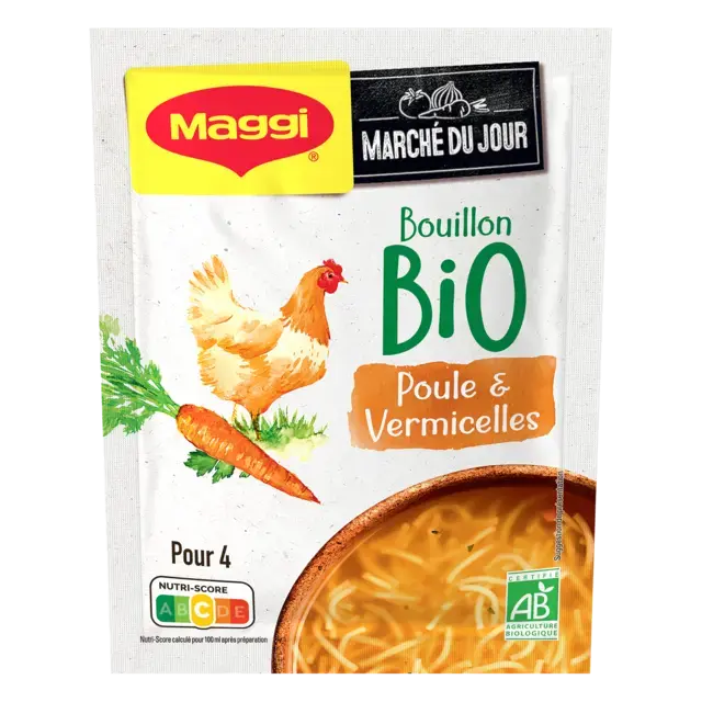 MAGGI BIO Soupe Bouillon Poule Vermicelle 65g