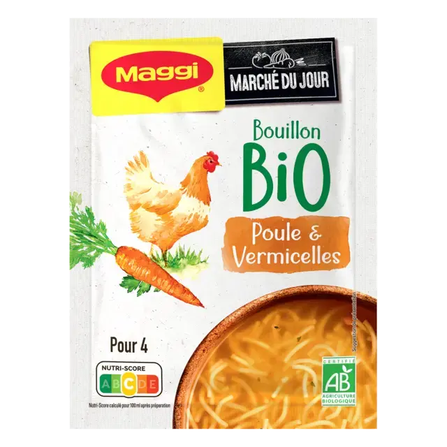 MAGGI BIO Soupe Bouillon Poule Vermicelle 65g