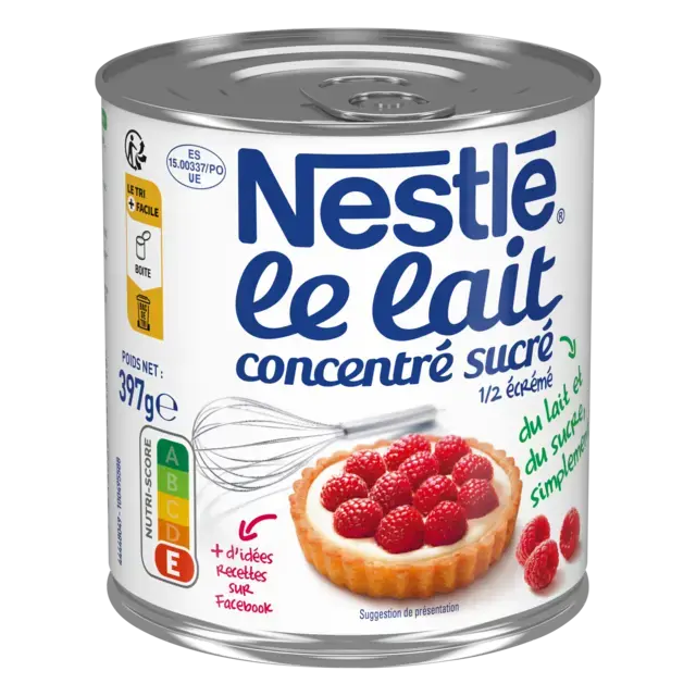 NESTLE Sweetened Condensed Milk 4% Fat Can 12x397gr FR