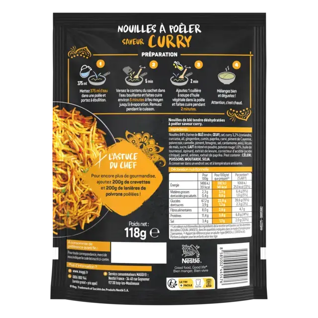 MAGGI® Nouilles à poeler saveur curry 118g