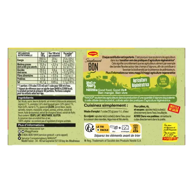 MAGGI Bouillon Bouquet Garnished Carton 20x100g FR