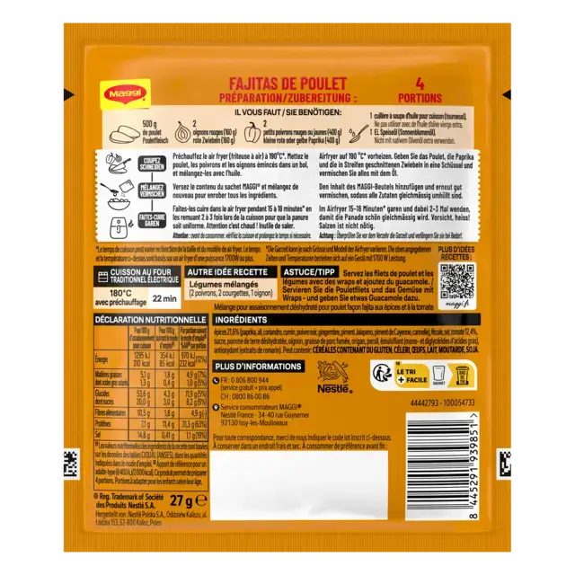 MAGGI Air Fryer Mexican Style Poulet Fajita 27g