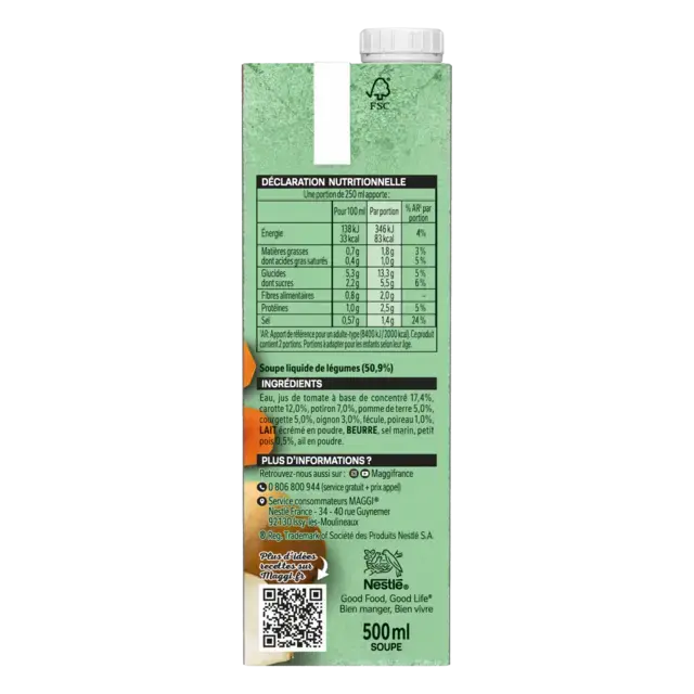 MAGGI Liquid Soup 8 Vegetable Brick 12x500ml FR