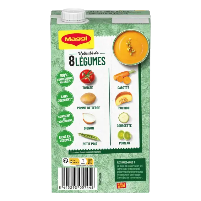 MAGGI Liquid Soup 8 Vegetable Brick 6x1L FR