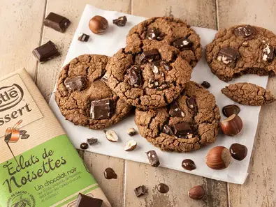 Cookies chocolat Noir éclats de Noisettes