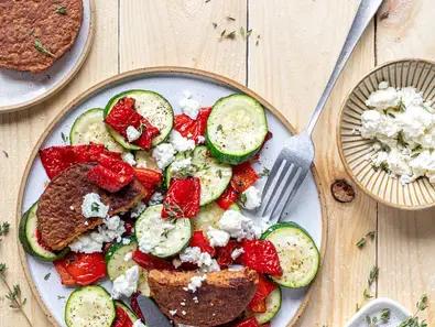 Gourmand courgette et poivron feta