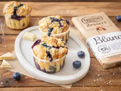 muffin myrtilles chocolat blanc