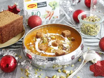 Soupe de butternut au pain d'épices