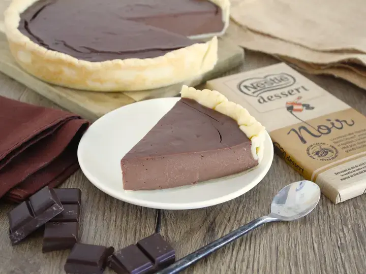 Flan pâtissier au chocolat noir