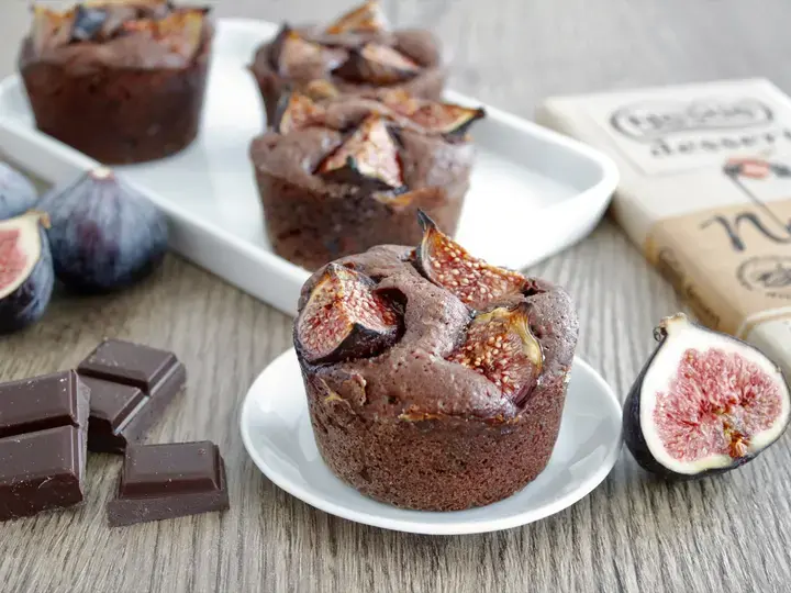 Petits moelleux au chocolat noir et aux figues