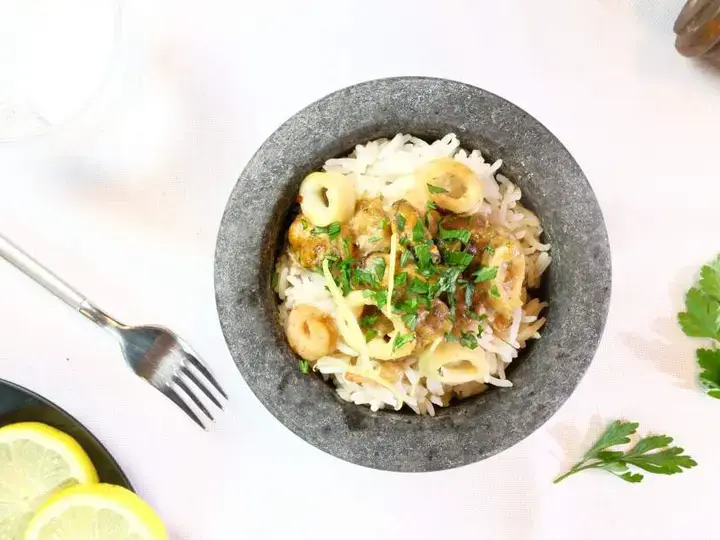 Fruits de mer riz