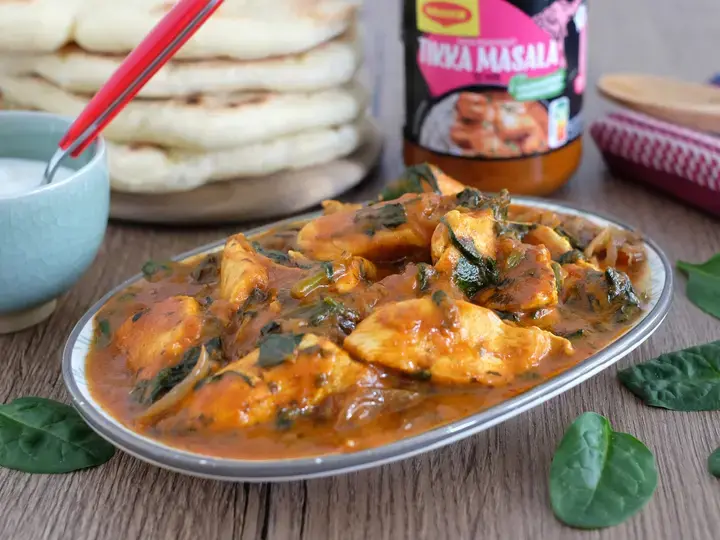 Poulet tikka masala et naans maison