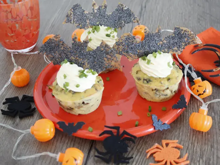 Muffins chauve souris d'halloween