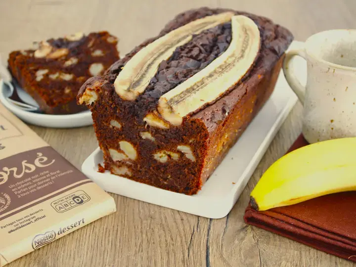 Banana bread au chocolat corsé