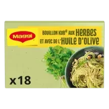 NESTLE MAGGI KUB Bouillon Herbes et Huile d'Olive 180g - 18 tablettes