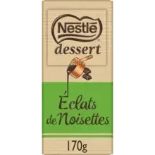NESTLÉ DESSERT Chocolat Noir Éclats de Noisettes 170g