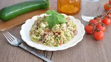 Boulgour aux lardons et petits légumes en cocotte