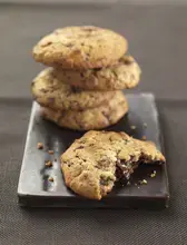 Cookies au chocolat, zeste d'orange et noix de pécan