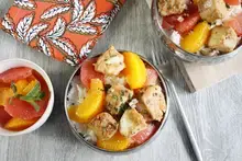 Salade de cabillaud aux agrumes et menthe