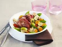 Manchons de canard aux pois gourmands
