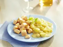 Poêlée de saumon aux pommes