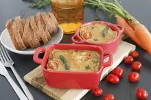 Clafoutis aux asperges et légumes printaniers