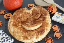 Tourte Halloween au potiron et jambon